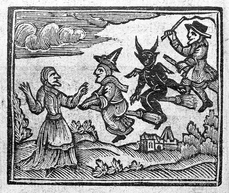 witches on broomsticks